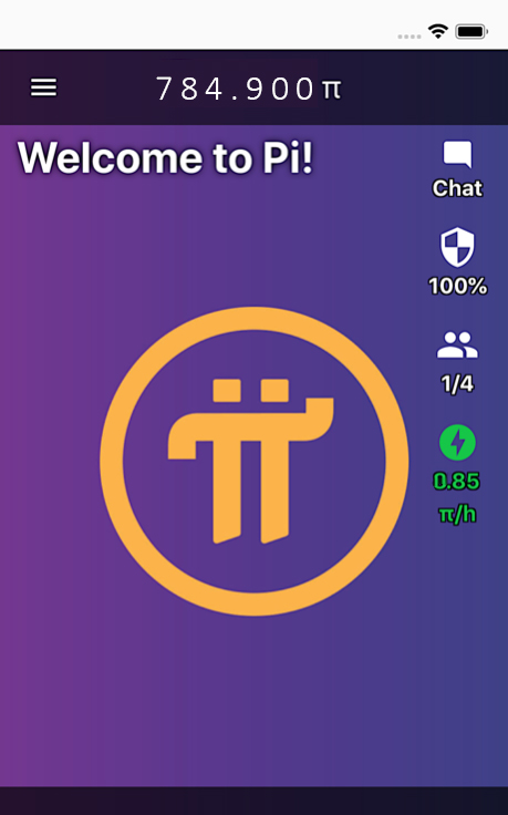 Screenshot of the Pi Network app